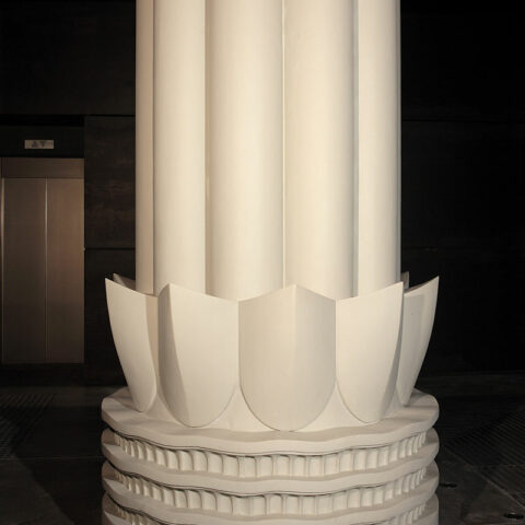 The columns in the Atrium of Cultures - Azkuna Zentroa